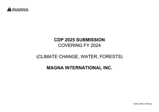 Thumbnail Magna International ESG Report 2024