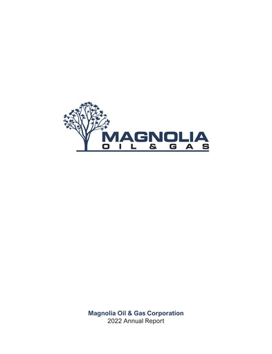 Miniature Magnolia Oil & Gas Rapport annuel 2022