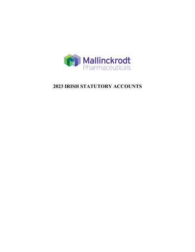Thumbnail Mallinckrodt Pharmaceuticals
 Financial Statement 2023