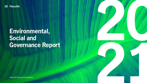 Thumbnail Manulife Financial ESG Report 2021