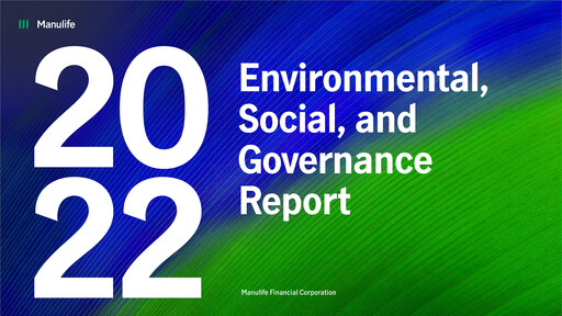 Thumbnail Manulife Financial ESG Report 2022