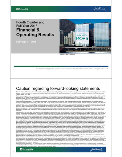 Thumbnail Manulife Financial Financial Statement 2015