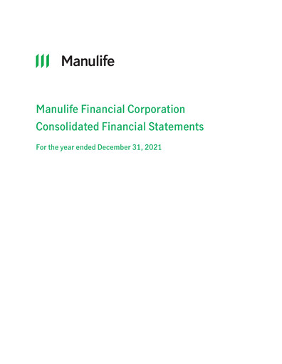 Thumbnail Manulife Financial Financial Statement 2021