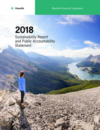 Thumbnail Manulife Financial Sustainability Report 2018
