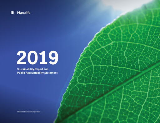 Thumbnail Manulife Financial Sustainability Report 2019