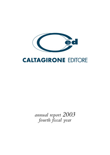 Vorschaubild Caltagirone Editore Jahresbericht 2003