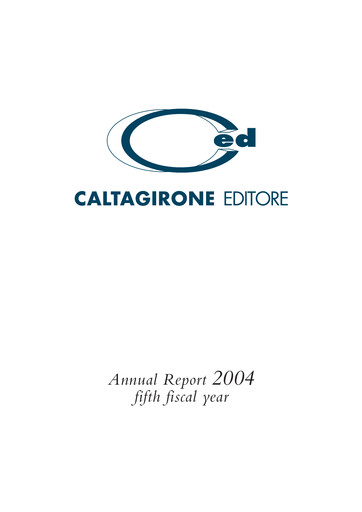 Vorschaubild Caltagirone Editore Jahresbericht 2004