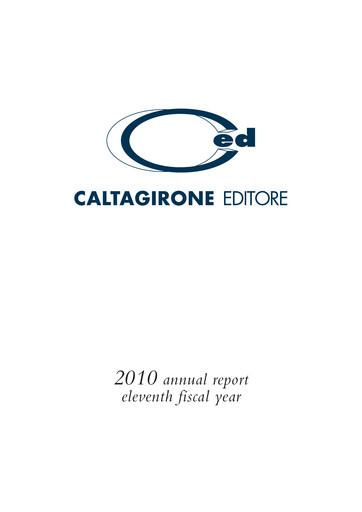 Vorschaubild Caltagirone Editore Jahresbericht 2010