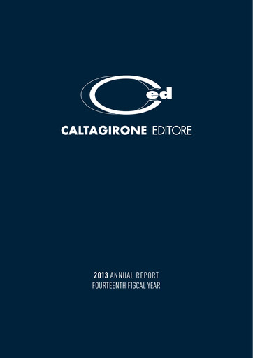 Thumbnail Caltagirone Editore Annual Report 2013