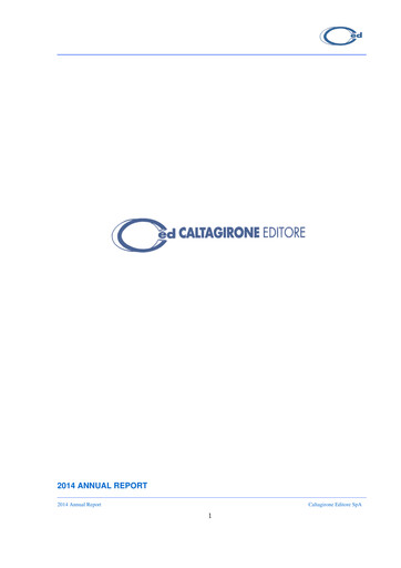 Thumbnail Caltagirone Editore Annual Report 2014
