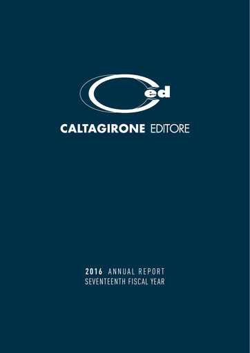 Thumbnail Caltagirone Editore Annual Report 2016