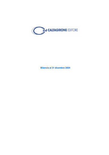 Thumbnail Caltagirone Editore Financial Report 2004