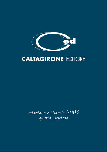 Vorschaubild Caltagirone Editore Finanzmitteilung 2003