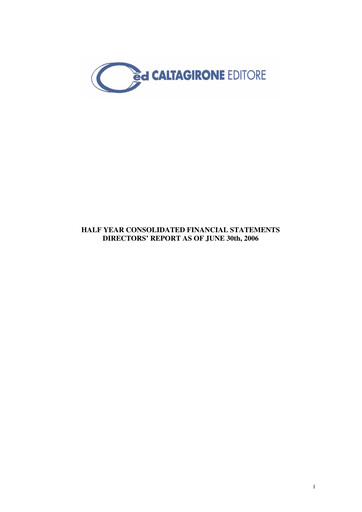 Vorschaubild Caltagirone Editore Halbjahresbericht 2006-h1
