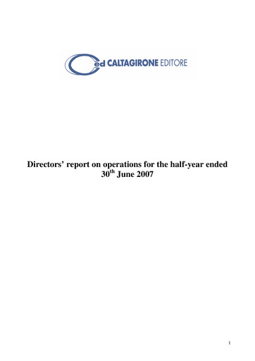 Vorschaubild Caltagirone Editore Halbjahresbericht 2007-h1