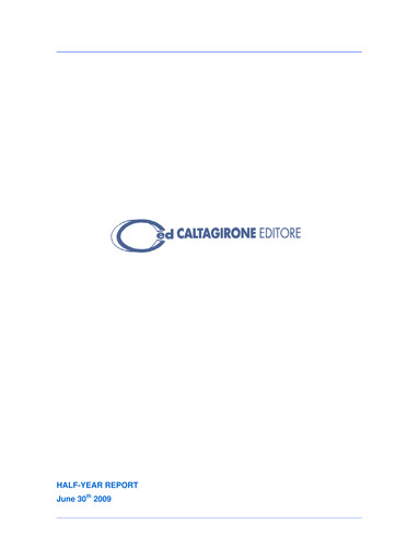 Vorschaubild Caltagirone Editore Halbjahresbericht 2009-h1