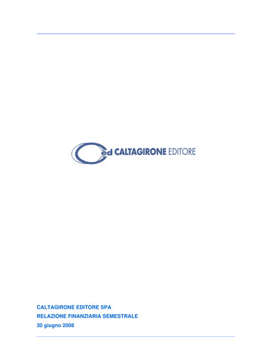 Thumbnail Caltagirone Editore Half-year Report 2008-h1