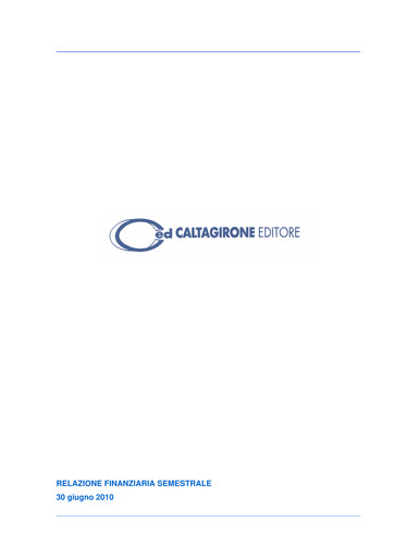 Thumbnail Caltagirone Editore Half-year Report 2010-h1