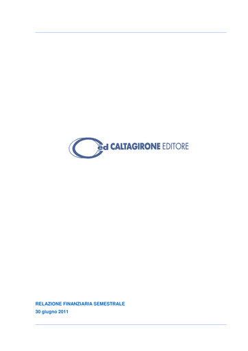 Thumbnail Caltagirone Editore Half-year Report 2011-h1