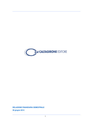 Thumbnail Caltagirone Editore Half-year Report 2014-h1