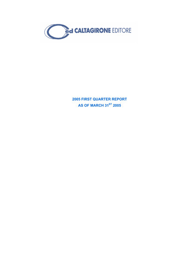 Thumbnail Caltagirone Editore Quarterly Report 2005-q1