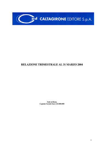 Thumbnail Caltagirone Editore Quarterly Report 2004-q1