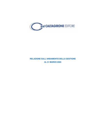 Thumbnail Caltagirone Editore Quarterly Report 2005-q1