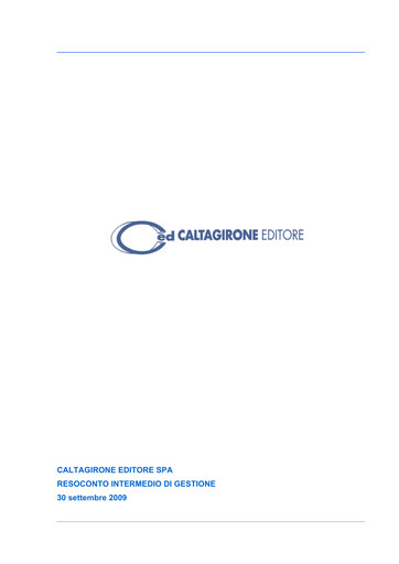 Thumbnail Caltagirone Editore Quarterly Report 2009-q3