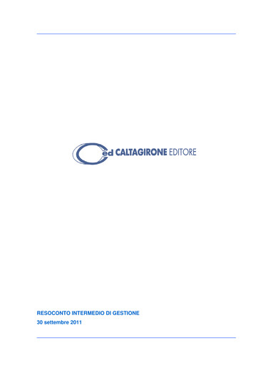 Thumbnail Caltagirone Editore Quarterly Report 2011-q3