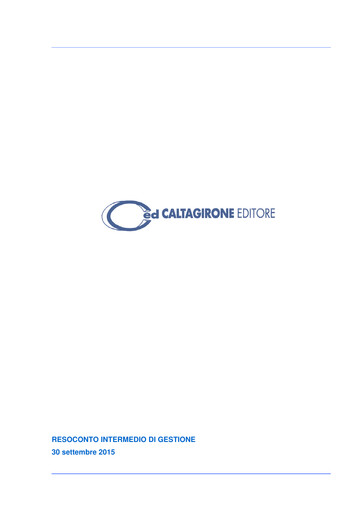 Thumbnail Caltagirone Editore Quarterly Report 2015-q3
