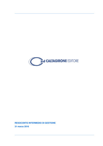 Thumbnail Caltagirone Editore Quarterly Report 2016-q1