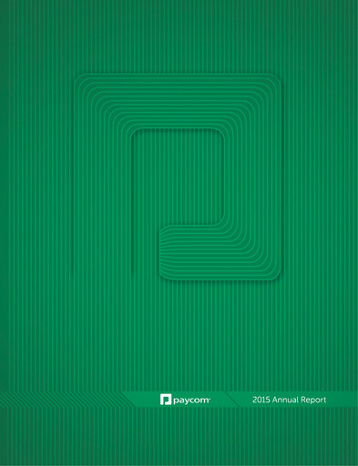 Miniature Paycom
 Rapport annuel 2015