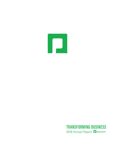 Miniature Paycom
 Rapport annuel 2018