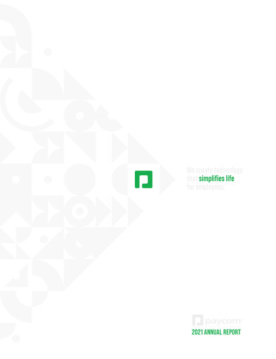 Miniature Paycom
 Rapport annuel 2021