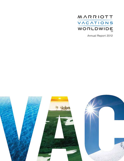 Vorschaubild Marriott Vacations Worldwide Jahresbericht 2012