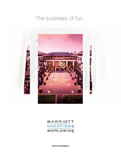 Vorschaubild Marriott Vacations Worldwide Jahresbericht 2013