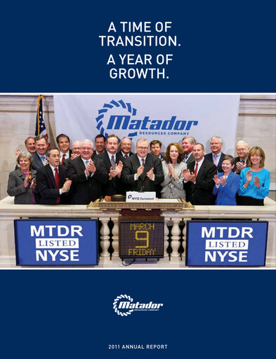 Thumbnail Matador Resources Annual Report 2011