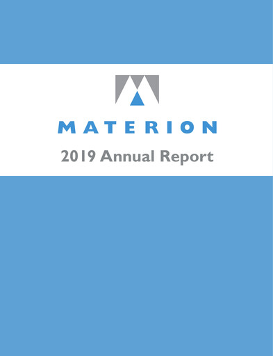 Vorschaubild Materion
 Jahresbericht 2019