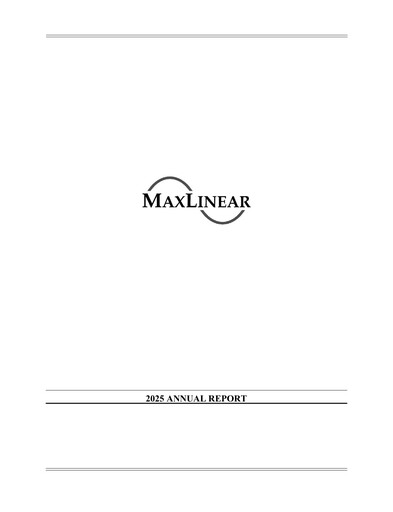 Thumbnail MaxLinear Annual Report 2025
