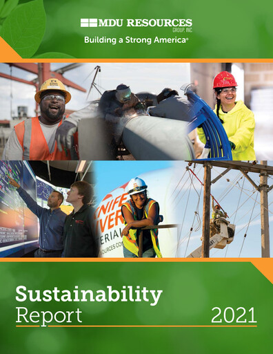 Thumbnail MDU Resources
 Sustainability Report 2021