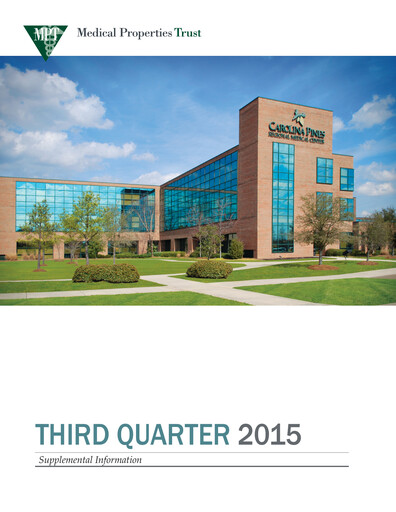 Thumbnail Medical Properties Trust
 Quarterly Report 2015-q3