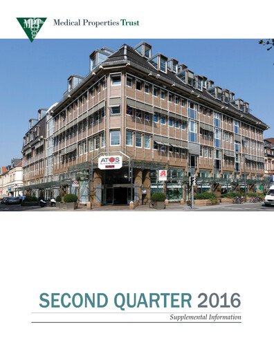 Thumbnail Medical Properties Trust
 Quarterly Report 2016-q2