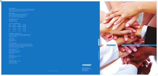 Thumbnail Perrigo Annual Report 2011