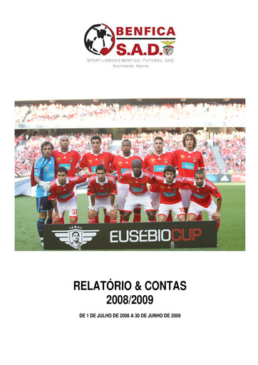 Thumbnail Sport Lisboa e Benfica Annual Report 2008-2009