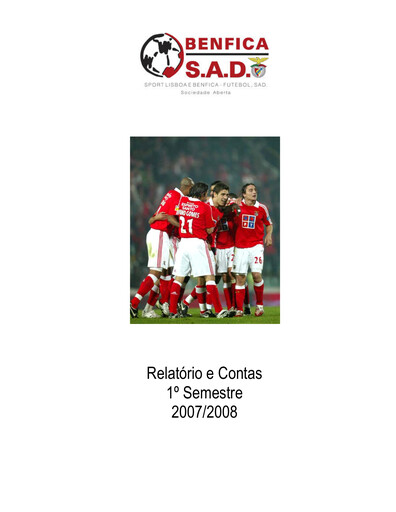 Thumbnail Sport Lisboa e Benfica Half-year Report 2007-h1