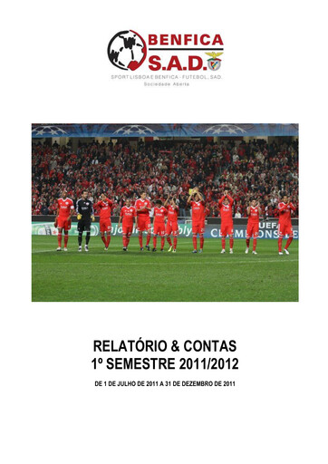 Thumbnail Sport Lisboa e Benfica Half-year Report 2011-h1