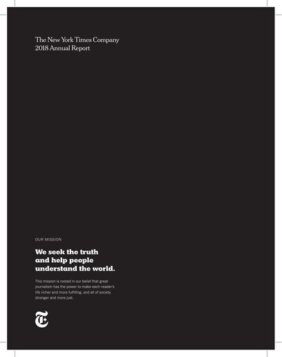 Thumbnail New York Times Annual Report 2018