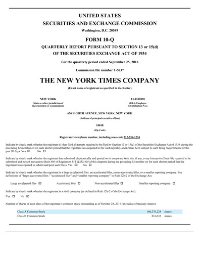 Thumbnail New York Times Quarterly Report 2016-q3