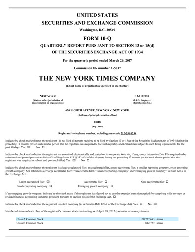 Thumbnail New York Times Quarterly Report 2017-q1