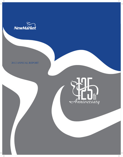 Thumbnail NewMarket Corp Annual Report 2012